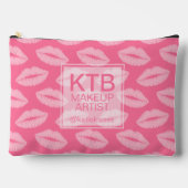 Pink Lipstick Lippen Custom Makeup Artist Zubehörtasche (Vorderseite)