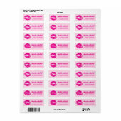 Pink lipstick mark retro return address (Vorne)