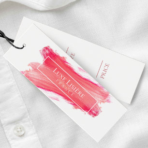 PINK Lipstick Pinselstriche Stroke Hang Tags