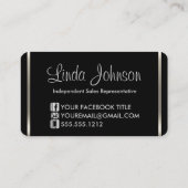 Pink Lipstick und Makeup Visitenkarte (Rückseite)