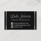 Pink Lipstick und Silber Visitenkarte (Rückseite)