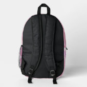 Pink Liquid Abstract Design Bedruckter Rucksack (Rückseite)