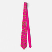 Pink Liquid Gold Vorschlag Prom Neck Tie Krawatte (Vorderseite)