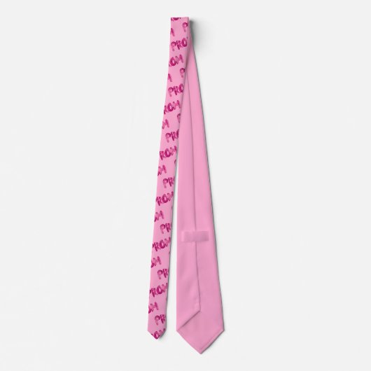 Pink Liquid Hot Pink Metal Vorschlag Prom Neck Tie Krawatte (Rückseite)
