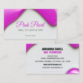 Pink Liquid Nail Polnisch Terminkarte (Vorne/Hinten)