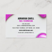 Pink Liquid Nail Polnisch Terminkarte (Rückseite)