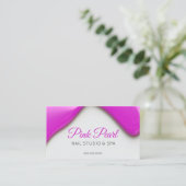 Pink Liquid Nail Polnisch Terminkarte (Stehend Vorderseite)