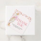 Pink Little Albern Gänse Kinderdusche Square Geschenkanhänger (Beispiel)