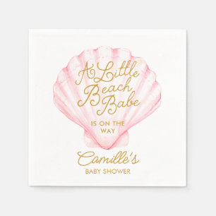 Pink Little Beach Babe Baby Dusche Serviette