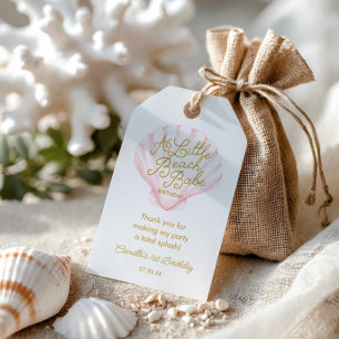 Pink Little Beach Babe Geburtstag Geschenkanhänger