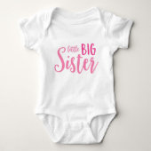 Pink Little Big Sister Baby Strampler (Vorderseite)