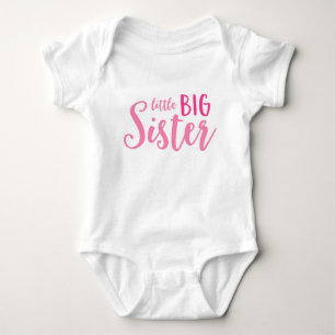 Pink Little Big Sister Baby Strampler