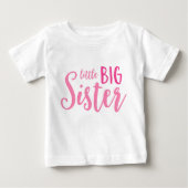 Pink Little Big Sister Kleinkind Fleece Sweatshirt Baby T-shirt (Vorderseite)