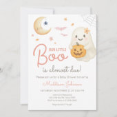 Pink Little Boo Baby Dusche Einladung (Vorderseite)