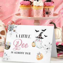 Pink Little Boo Baby Dusche Niedlich Ghost Pumpkin Dankeskarte