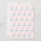 Pink Little Boo Baby Girl Dusche Danke Karten (Rückseite)