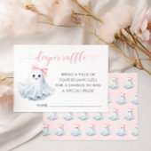 Pink Little Boo Bow Baby Dusche Windelwaschkarte RSVP Karte