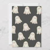 Pink Little Boo Clothesline Baby Dusche Einladung (Rückseite)