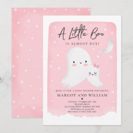 Pink Little Boo Dusche Halloween Ghost Baby Dusche Einladung