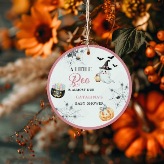 Pink Little Boo Ghost Baby Dusche Geschenkanhänger