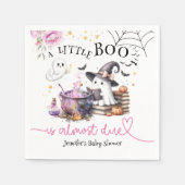 Pink Little Boo Halloween Baby Shooting Paper Napk Serviette (Vorderseite)