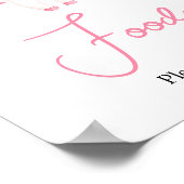 Pink Little Boo Halloween Baby Showfood Poster (Ecke)