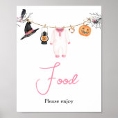 Pink Little Boo Halloween Baby Showfood Poster (Vorne)