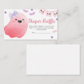 Pink Little Boo Halloween BabyDuwer Windelwanne Begleitkarte (Vorne/Hinten)