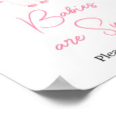 Pink Little Boo Halloween Babys sind süß Poster (Ecke)