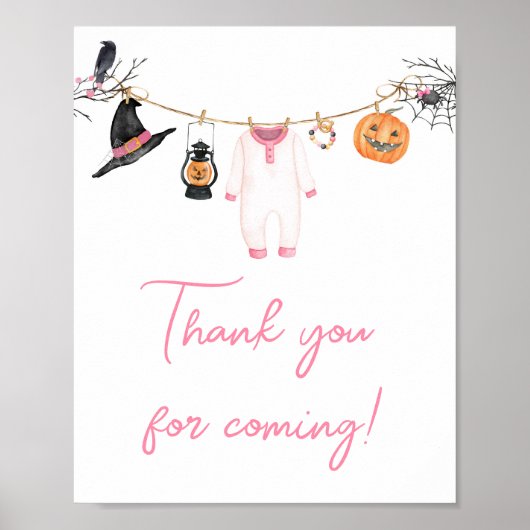Pink Little Boo Halloween Danke, dass du gekommen  Poster (Vorne)