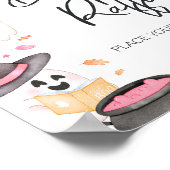 Pink Little Boo Halloween Diaper Raffle Poster (Ecke)