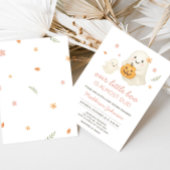 Pink Little Boo Halloween Kinderdusche Einladung