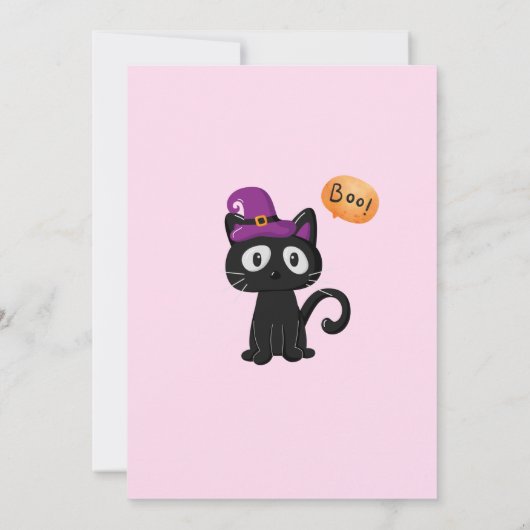 Pink Little Boo Halloween Kinderdusche Einladung (Rückseite)