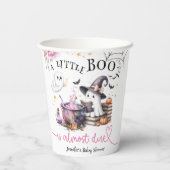 Pink Little Boo Halloween Kinderdusche Pappbecher (Rückseite)