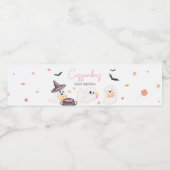 Pink Little Boo Halloween Kinderdusche Wasserflaschenetikett (Einzelnes Label)
