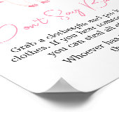 Pink Little Boo Halloween Sage kein Baby Poster (Ecke)