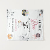 Pink Little Boo Niedlich Ghost Baby Dusche Hinterg Wandteppich (Vorderseite (Horizontal))