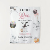 Pink Little Boo Niedlich Ghost Baby Dusche Hinterg Wandteppich (Vorderseite)