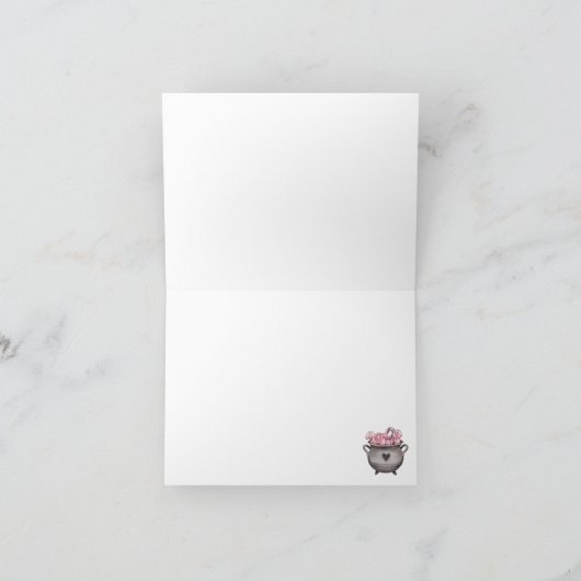 Pink Little Boo Pumpkin Halloween Kinderdusche Dankeskarte (Innenseite)