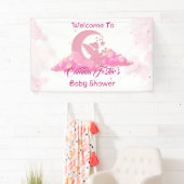 Pink Little Fairy in Clouds Baby Dusche Empfang Banner (Insitu)