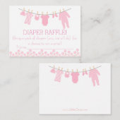 Pink Little Kleidung Diaper Raffle Tickets Begleitkarte (Vorne/Hinten)