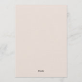 Pink Little Lamb Baby Shower Einladung (Rückseite)