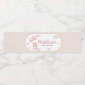 Pink Little Lamb Baby Shower Wasserflaschenetikett (Einzelnes Label)