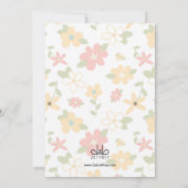 Pink Little Llama Babydusche lädt ein Einladung (Rückseite)