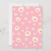 Pink Little Miss ONEderful Daisy Foto Geburtstag Einladung (Rückseite)