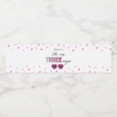 Pink Little Miss Threenager Wasserflaschen Etikett (Einzelnes Label)