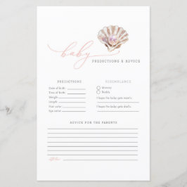 Pink Little Pearl Baby Predictions & Advice Game