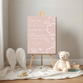 Pink Little Piece of Heaven baby shower Welcome