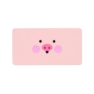 Pink Little Piggy Labels Adressaufkleber