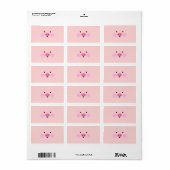 Pink Little Piggy Labels Adressaufkleber (Vorne)